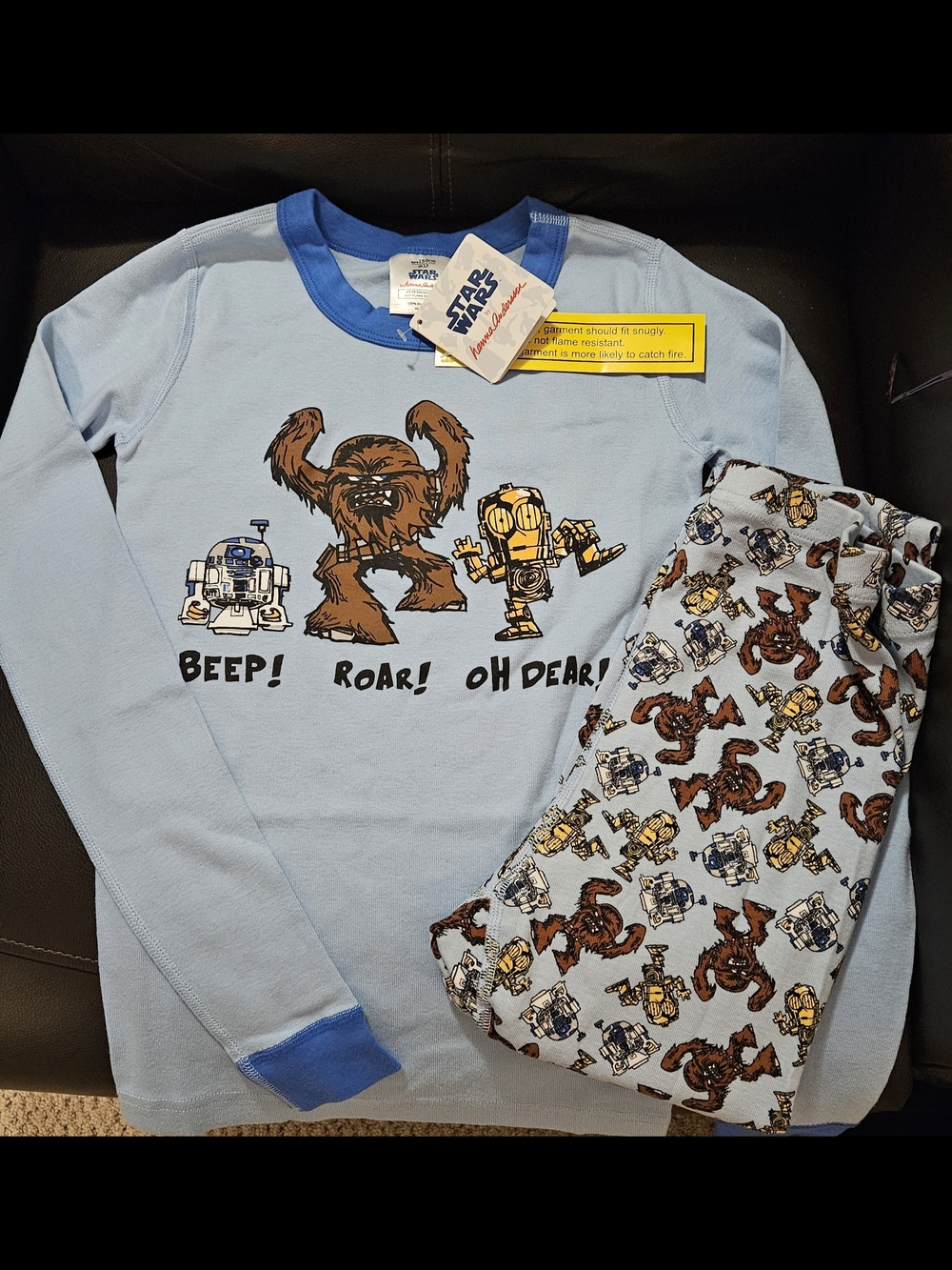 NWT Hanna Andersson Star Wars 2-piece Pajama Set, SZ 12, VERY COOL!